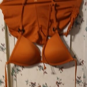 PINK Victoria's Secret Vibrant Orange Bikini